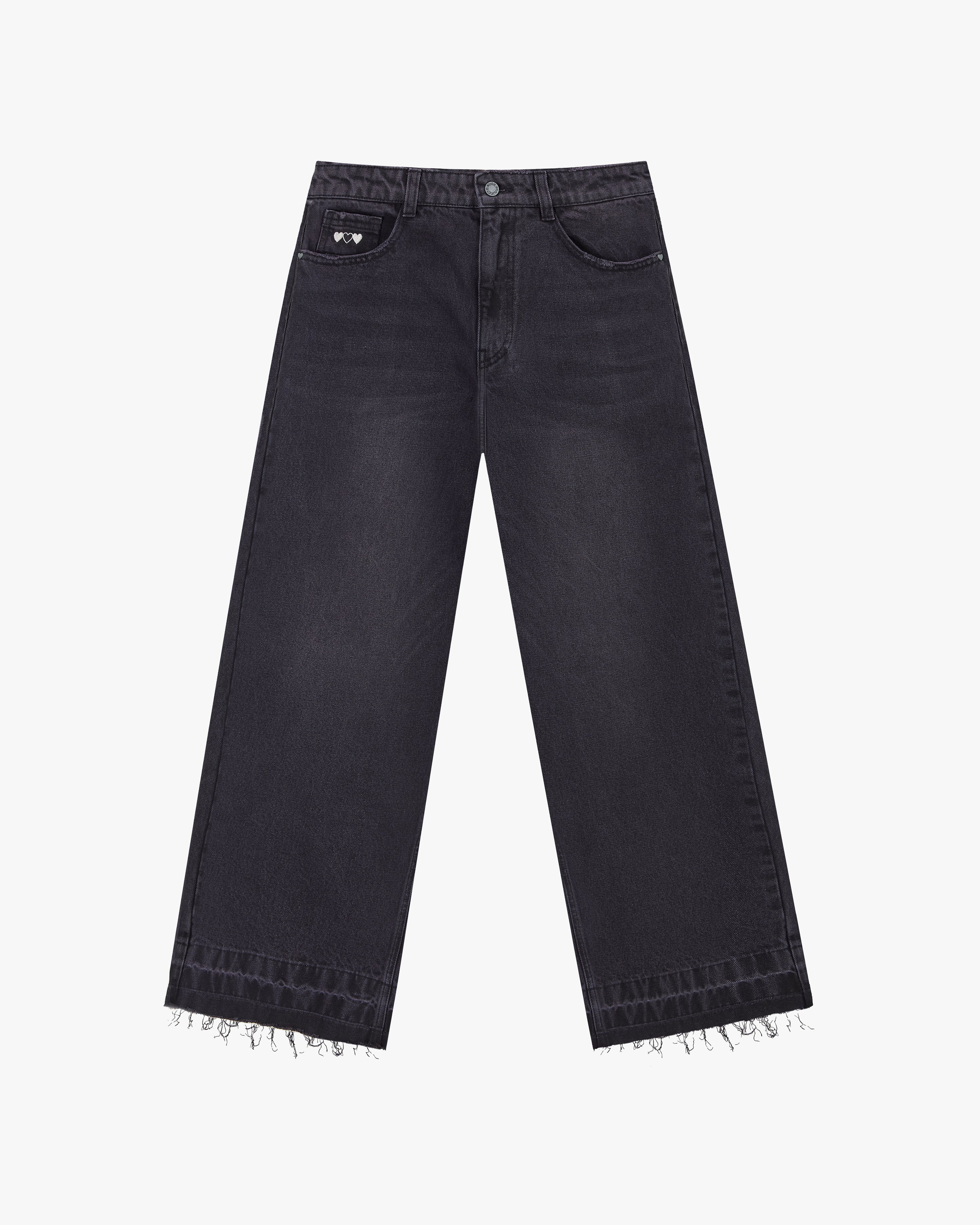 Pantalón Baggy Negro Rose Wash Old
