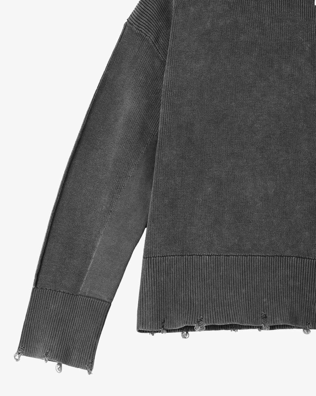 Perfect Cropped Knit Sweater Ash