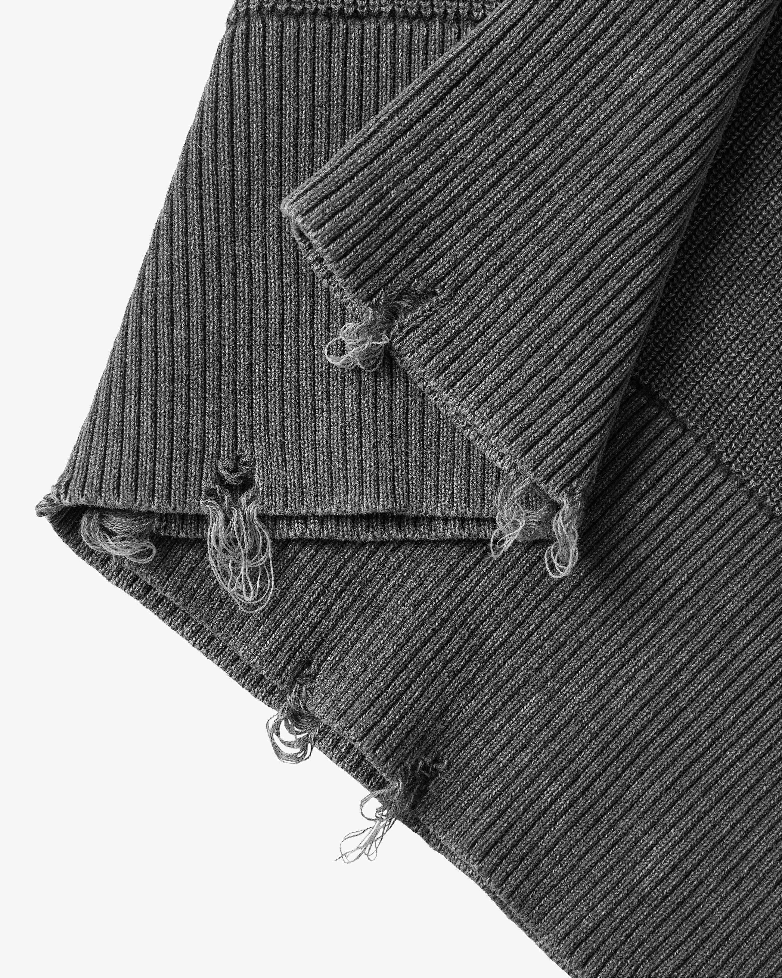 Perfect Cropped Knit Sweater Ash