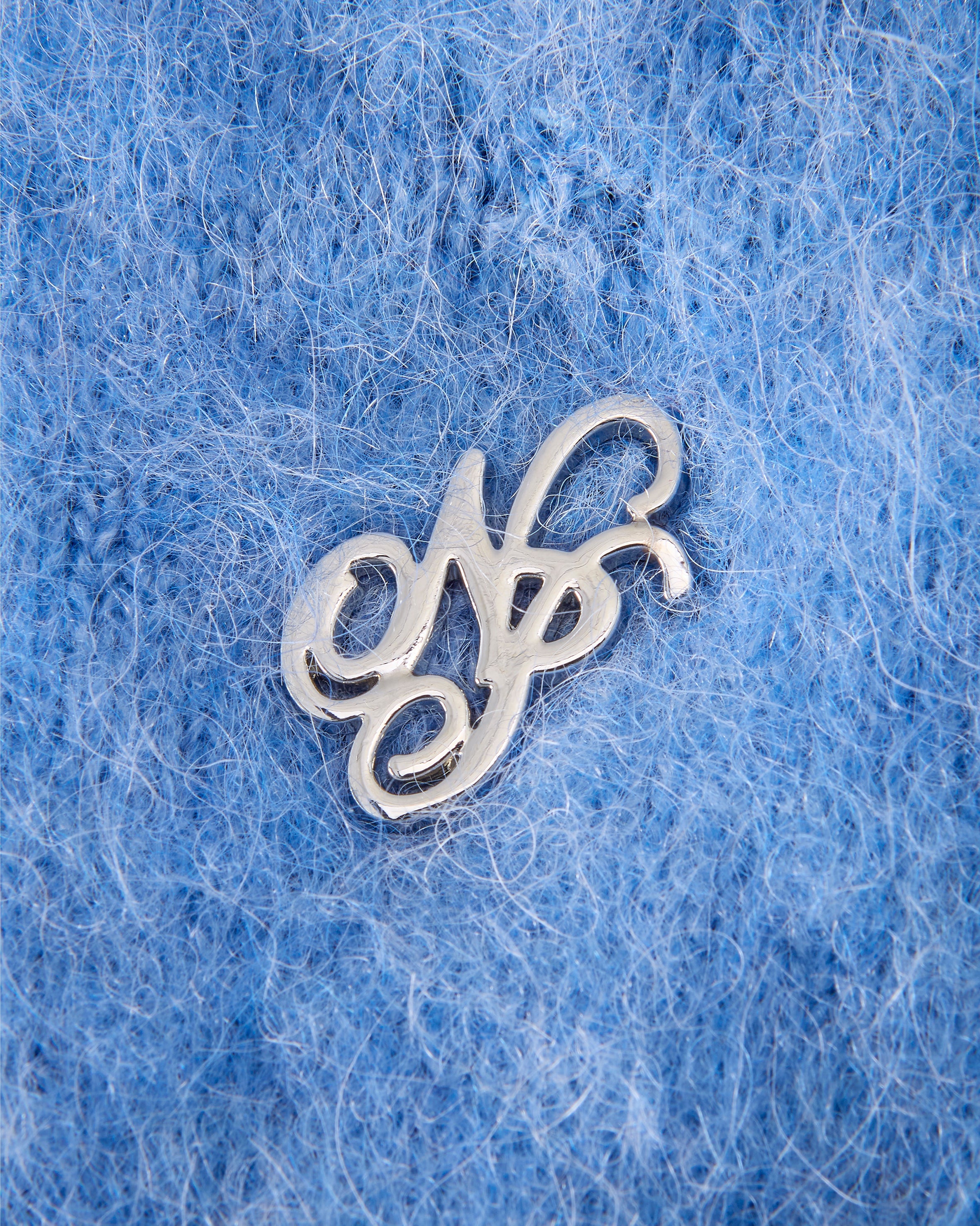 Alpaca Knit Sweater Blue