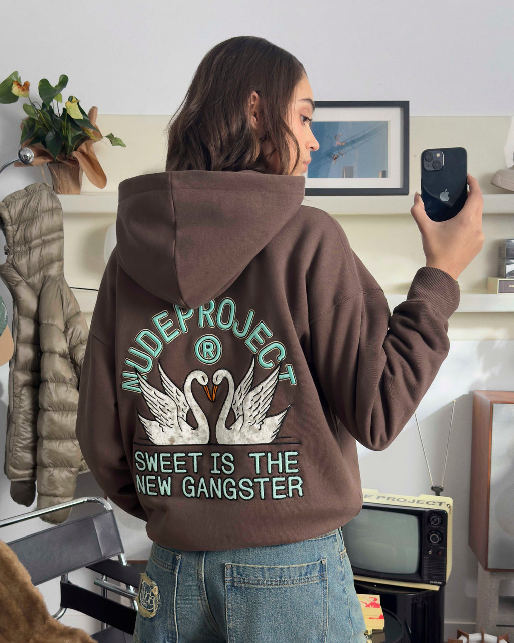 Sudadera Swans Marrón