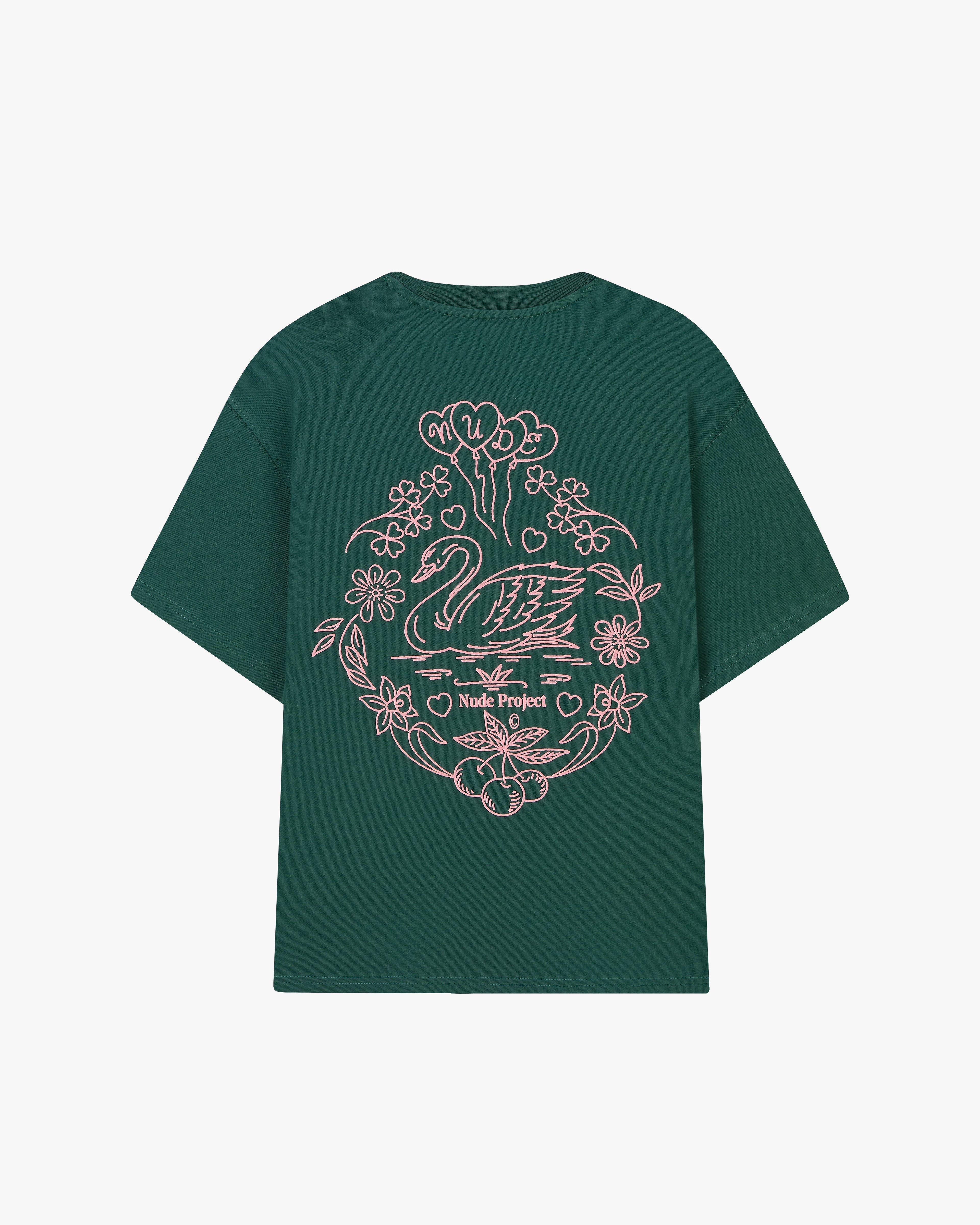 Camiseta Swan Garden Verde