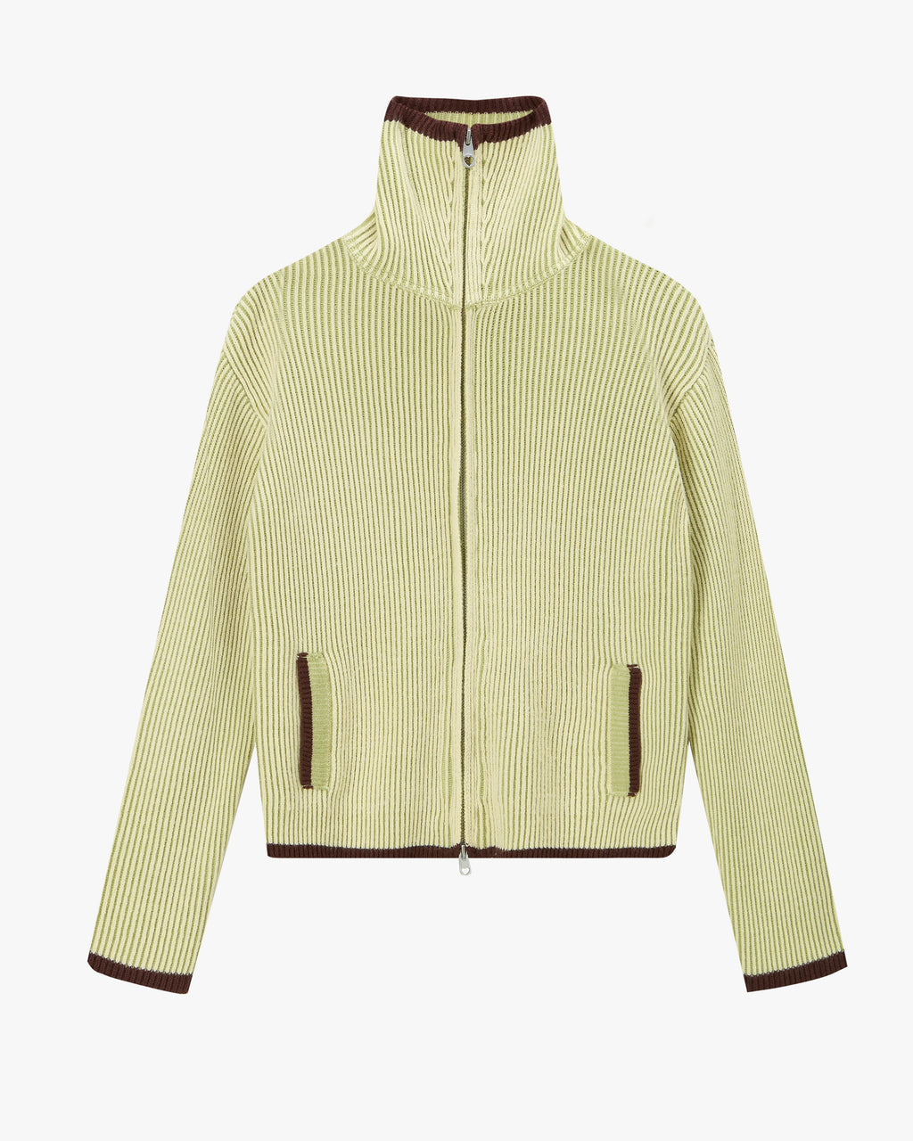 Cárdigan Con Cremallera Classy Verde