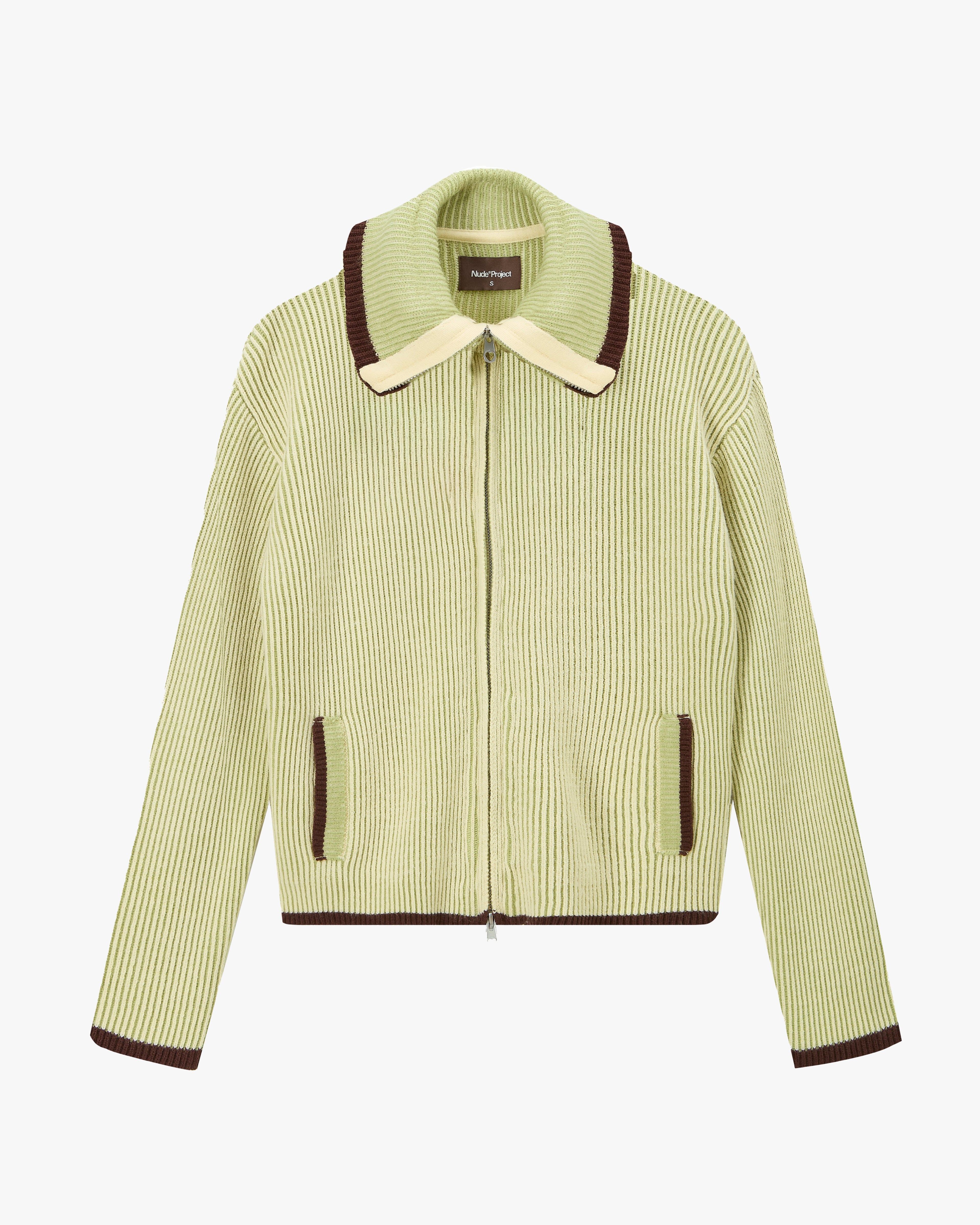 Cárdigan Con Cremallera Classy Verde