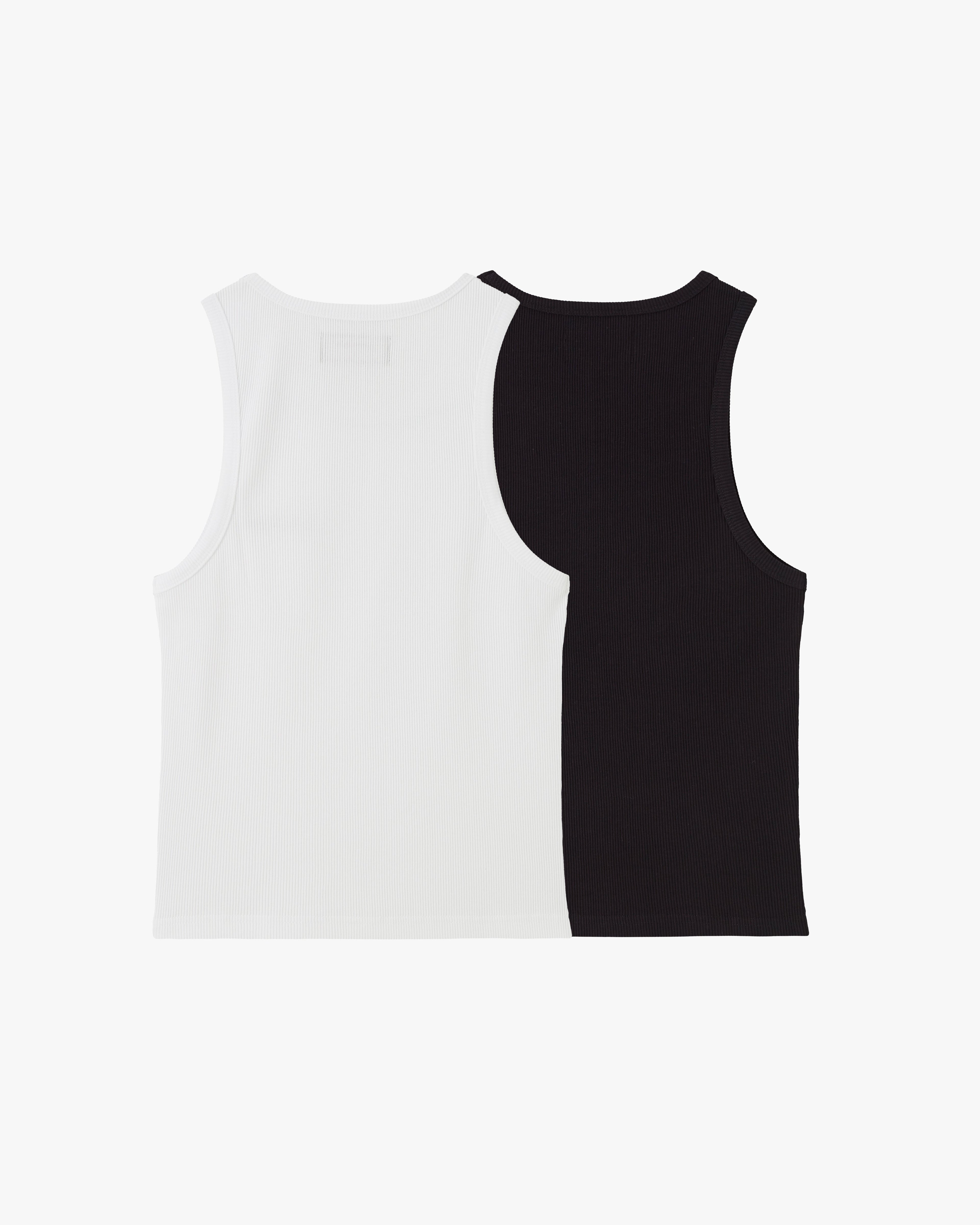 Camiseta Tirantes Básica - Negra/Blanca