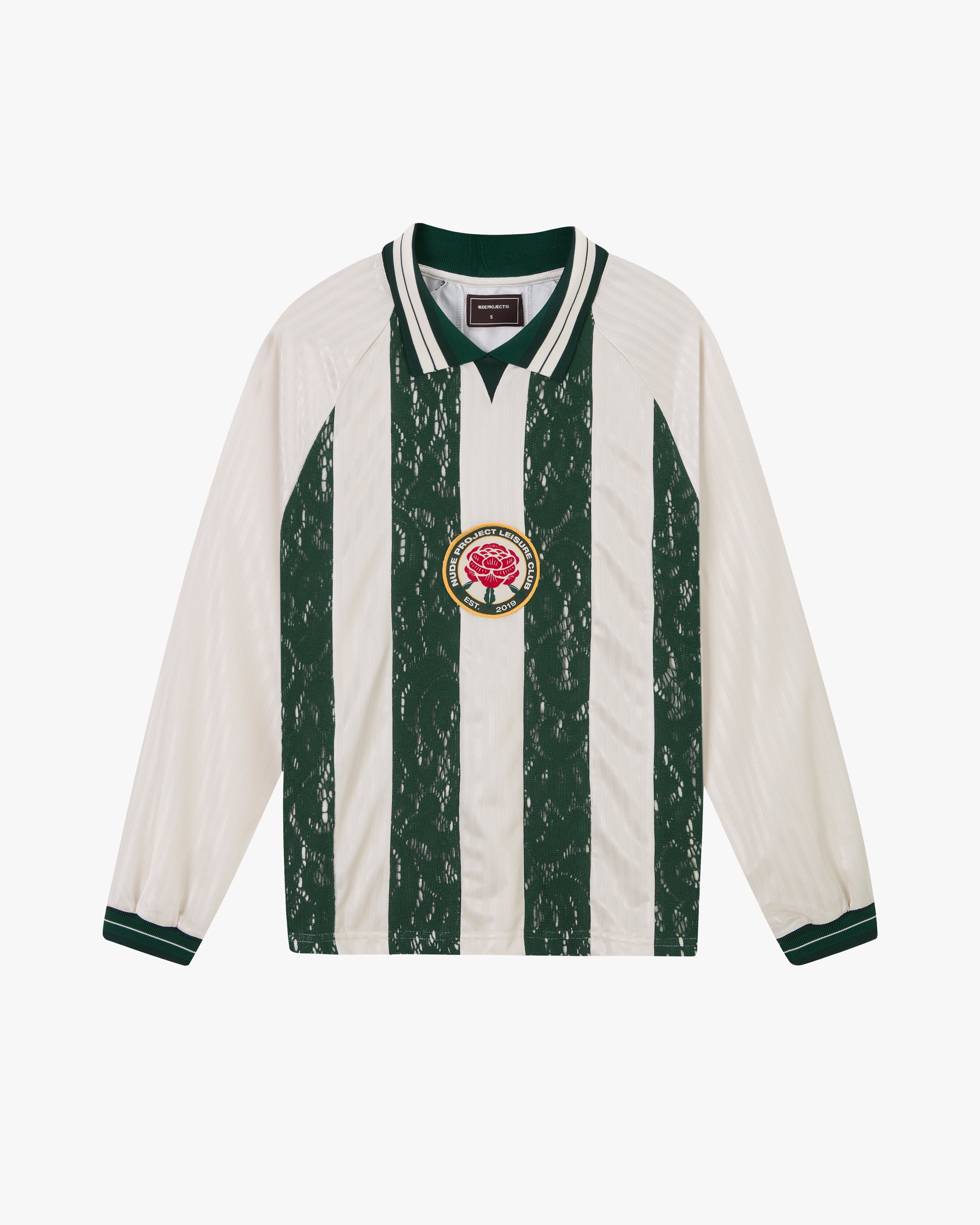 Lace Football Long-Sleeve Tee Green