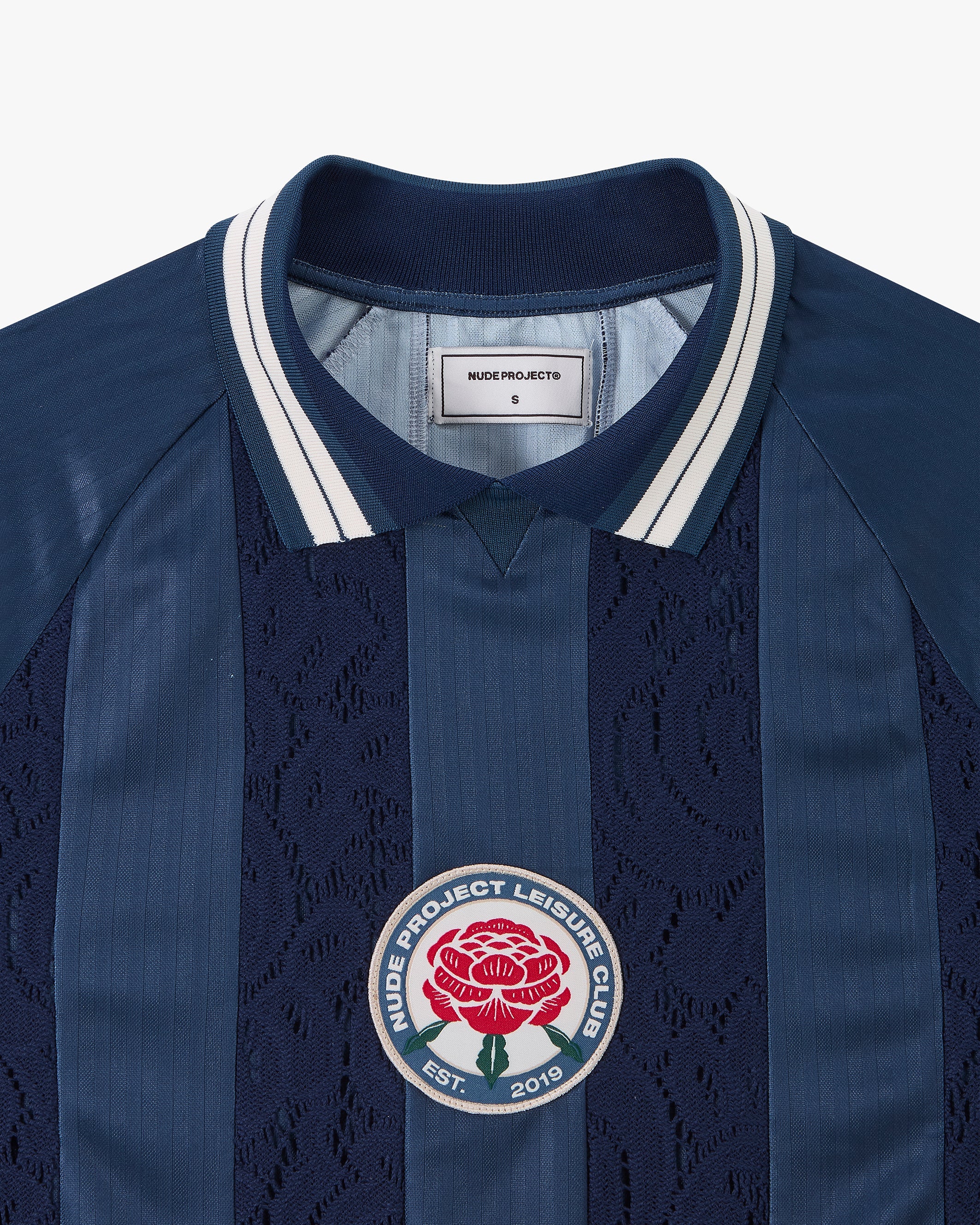 Lace Football Long-Sleeve Tee Navy