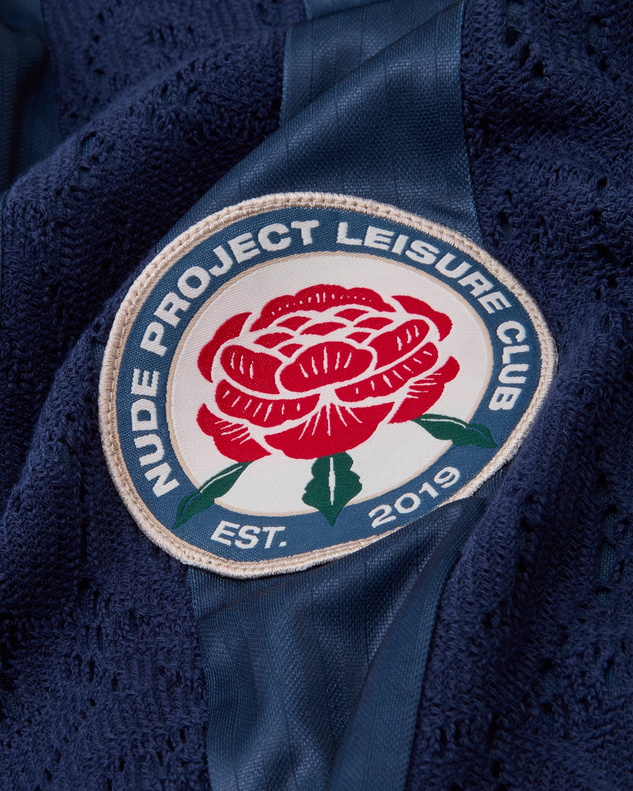 Lace Football Long-Sleeve Tee Navy