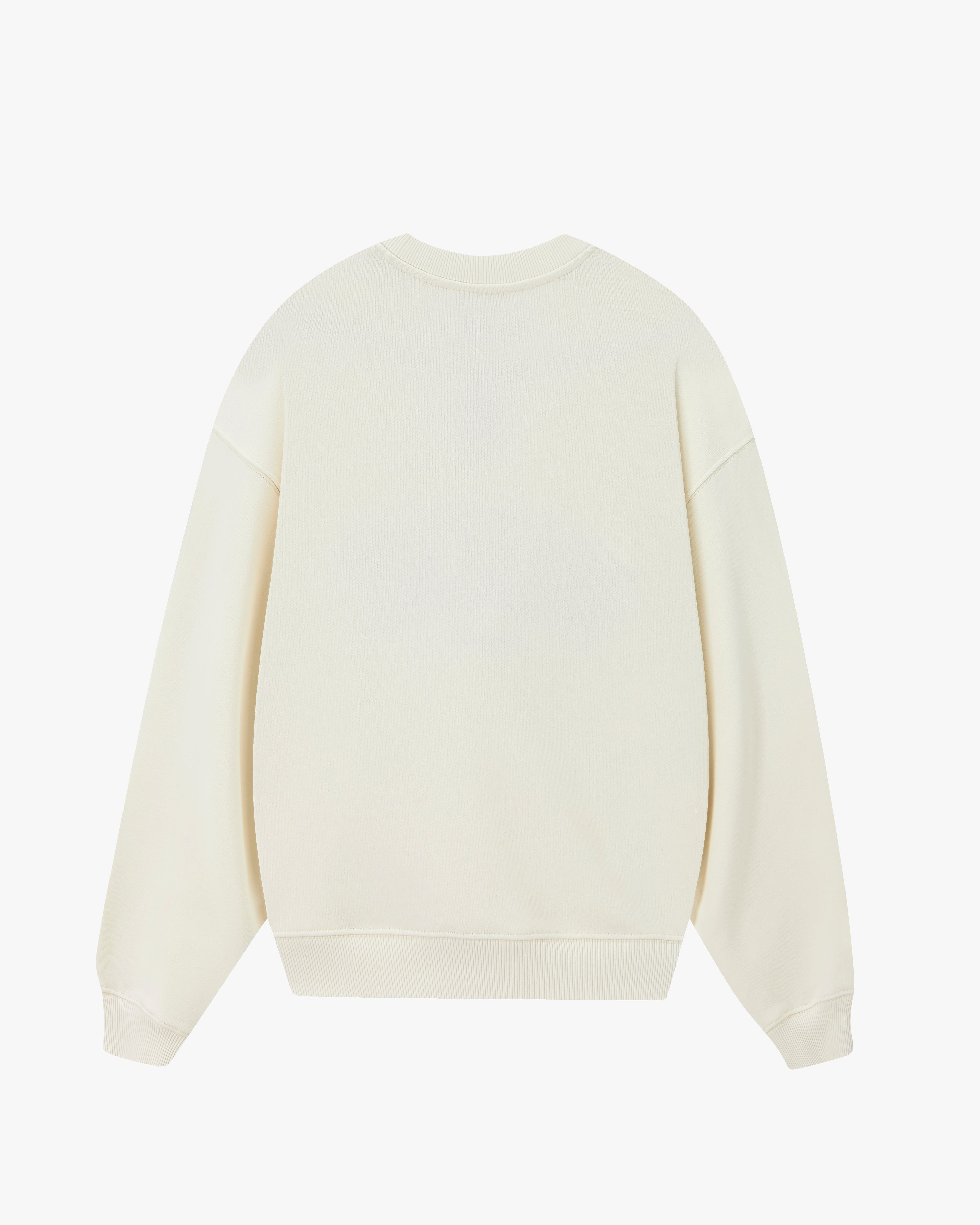 Sudadera Sin Capucha Varsity Blanco Crema