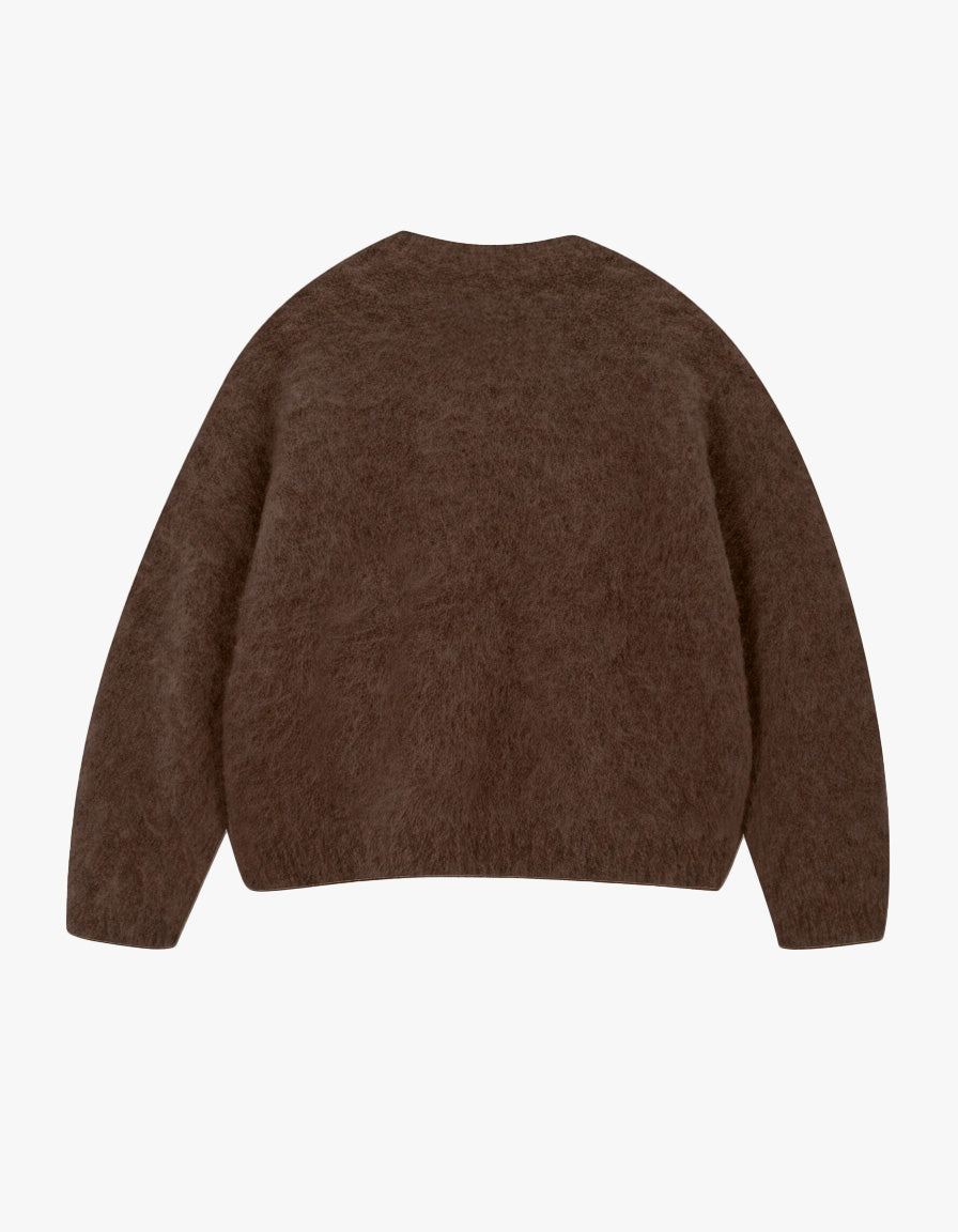 Alpaca Knit Sweater Brown