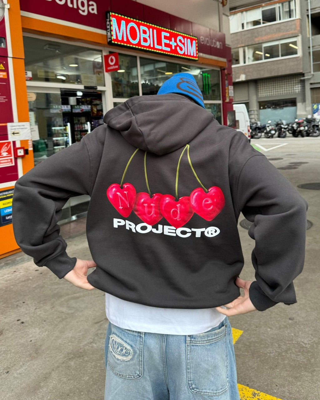 Sudadera Cherry Gris Oscuro